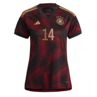 Dámy Fotbalový dres Německo Jamal Musiala #14 MS 2022 Venkovní Krátký Rukáv